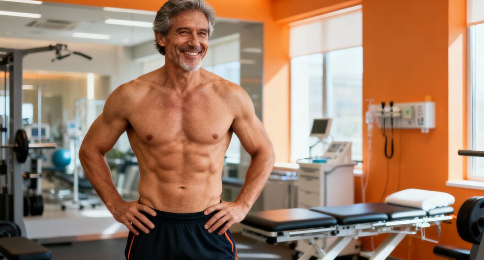 Man looking healthy and vital, discussing BHRT.